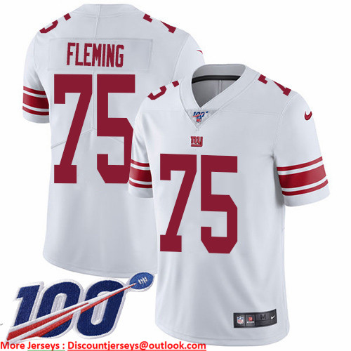 Nike Giants #75 Cameron Fleming White Men's Stitched NFL 100th Season Vapor Untouchable Limited Jersey Nike Giants #75 Cameron Fleming White Men's Stitched NFL 100th Season Vapor Untouchable Limited Jersey
