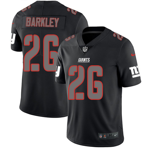 Nike Giants #26 Saquon Barkley Black Men's Stitched NFL Limited Rush Impact Jersey Nike Giants #26 Saquon Barkley Black Men's Stitched NFL Limited Rush Impact Jersey