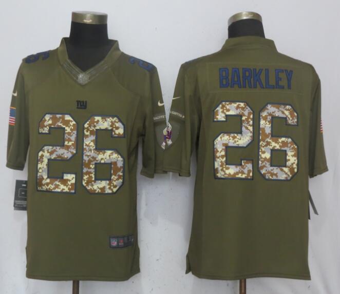 Nike Giants #26 Saquon Barkleyn Olive Salute To Service Limited Jersey Nike Giants #26 Saquon Barkleyn Olive Salute To Service Limited Jersey
