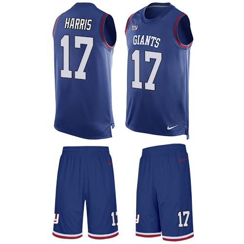 Nike Giants #17 Dwayne Harris Royal Blue Team Color Men's Stitched NFL Limited Tank Top Suit Jersey Nike Giants #17 Dwayne Harris Royal Blue Team Color Men's Stitched NFL Limited Tank Top Suit Jersey
