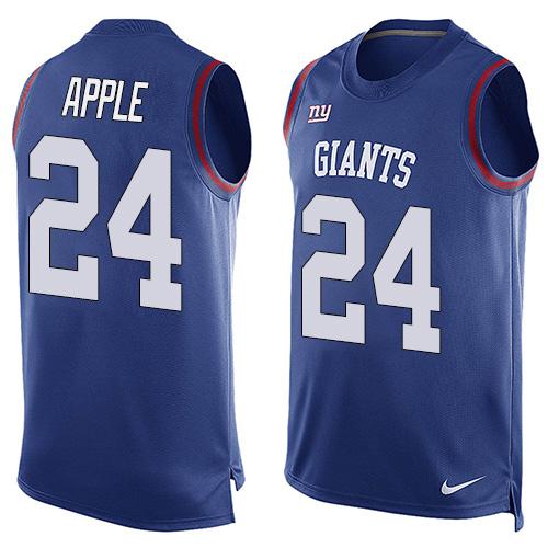 Nike Giants #24 Eli Apple Royal Blue Team Color Men's Stitched NFL Limited Tank Top Jersey Nike Giants #24 Eli Apple Royal Blue Team Color Men's Stitched NFL Limited Tank Top Jersey