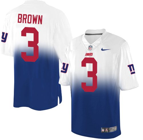 Nike Giants #3 Josh Brown Royal Blue White Men's Stitched NFL Elite Fadeaway Fashion Jersey Nike Giants #3 Josh Brown Royal Blue White Men's Stitched NFL Elite Fadeaway Fashion Jersey