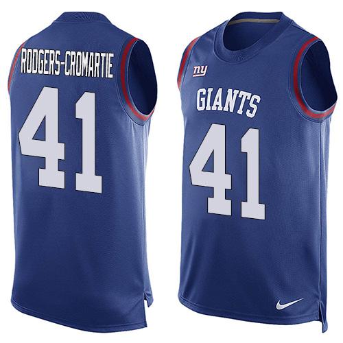 Nike Giants #41 Dominique Rodgers-Cromartie Royal Blue Team Color Men's Stitched NFL Limited Tank Top Jersey Nike Giants #41 Dominique Rodgers-Cromartie Royal Blue Team Color Men's Stitched NFL Limited Tank Top Jersey