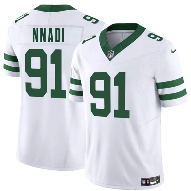 Men's New York Jets #91 Derrick Nnadi White 2025 F.U.S.E. Vapor Untouchable Limited Stitched Jersey Men's New York Jets #91 Derrick Nnadi White 2025 F.U.S.E. Vapor Untouchable Limited Stitched Jersey