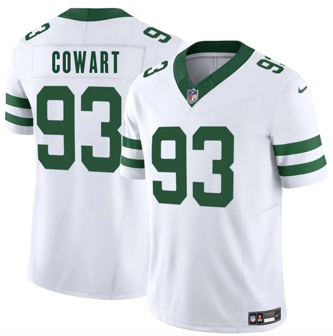 Men's New York Jets #93 Byron Cowart White 2025 F.U.S.E. Vapor Untouchable Limited Stitched Jersey Men's New York Jets #93 Byron Cowart White 2025 F.U.S.E. Vapor Untouchable Limited Stitched Jersey