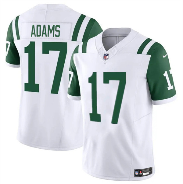 Men's New York Jets #17 Davante Adams White 2024 Classic Alternate Vapor F.U.S.E. Limited Stitched Football Jersey Men's New York Jets #17 Davante Adams White 2024 Classic Alternate Vapor F.U.S.E. Limited Stitched Football Jersey