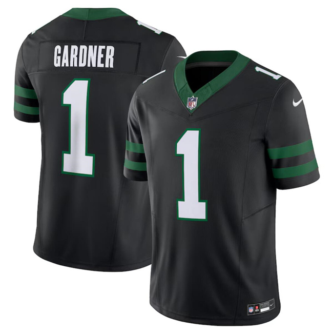 Men's New York Jets #1 Sauce Gardner Black 2024 F.U.S.E. Vapor Limited Stitched Jersey Men's New York Jets #1 Sauce Gardner Black 2024 F.U.S.E. Vapor Limited Stitched Jersey