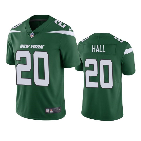 Men's New York Jets #20 Breece Hall 2022 Green Vapor Untouchable Limited Stitched Jersey Men's New York Jets #20 Breece Hall 2022 Green Vapor Untouchable Limited Stitched Jersey