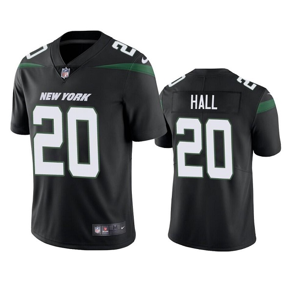 Men's New York Jets #20 Breece Hall 2022 Black Vapor Untouchable Limited Stitched Jersey Men's New York Jets #20 Breece Hall 2022 Black Vapor Untouchable Limited Stitched Jersey