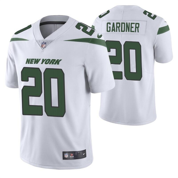 Men's New York Jets #20 Ahmad Gardner 2022 White Vapor Untouchable Limited Stitched Jersey Men's New York Jets #20 Ahmad Gardner 2022 White Vapor Untouchable Limited Stitched Jersey