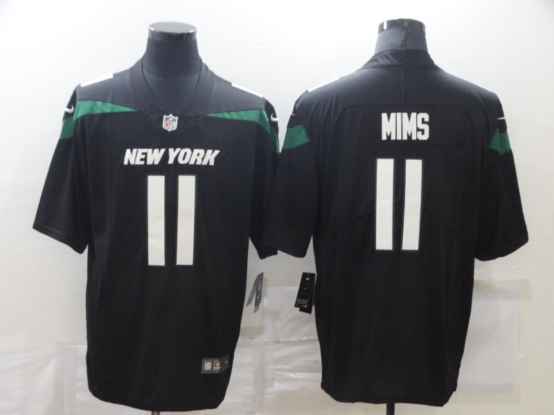 Nike Jets 11 Denzel Mims Black Vapor Untouchable Limited Jersey Nike Jets 11 Denzel Mims Black Vapor Untouchable Limited Jersey