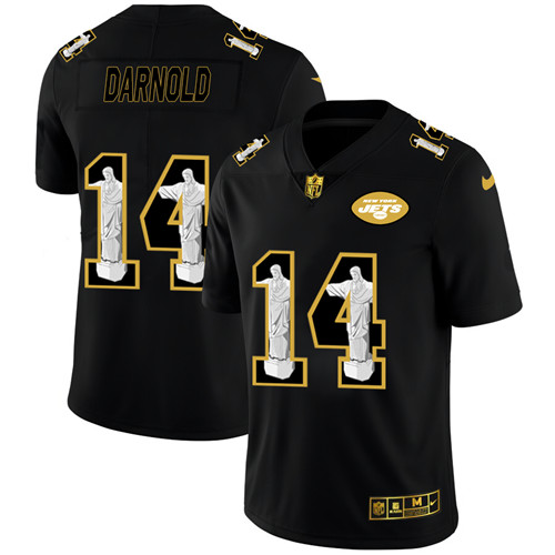 New York Jets #14 Sam Darnold Men's Nike Carbon Black Vapor Cristo Redentor Limited NFL Jersey New York Jets #14 Sam Darnold Men's Nike Carbon Black Vapor Cristo Redentor Limited NFL Jersey