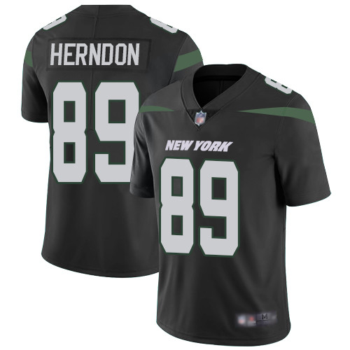 Jets #89 Chris Herndon Black Alternate Men's Stitched Football Vapor Untouchable Limited Jersey Jets #89 Chris Herndon Black Alternate Men's Stitched Football Vapor Untouchable Limited Jersey
