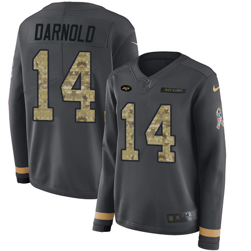 Nike Jets #14 Sam Darnold Anthracite Salute to Service Nike Jets #14 Sam Darnold Anthracite Salute to Service