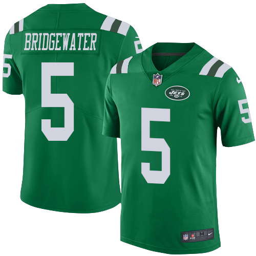 Nike Jets #5 Teddy Bridgewater Green Men's Stitched NFL Limited Rush Jersey Nike Jets #5 Teddy Bridgewater Green Men's Stitched NFL Limited Rush Jersey