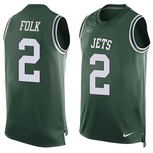Nike Jets #2 Nick Folk Green Team Color Men's Stitched NFL Limited Tank Top Jersey Nike Jets #2 Nick Folk Green Team Color Men's Stitched NFL Limited Tank Top Jersey