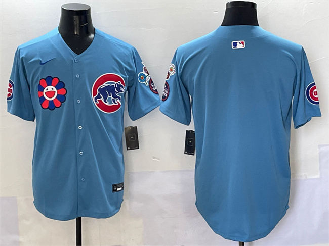 Men's Chicago Cubs Blank Blue 2025 Tokyo Series 2nd Alternate Limited Stitched Baseball Jersey Men's Chicago Cubs Blank Blue 2025 Tokyo Series 2nd Alternate Limited Stitched Baseball Jersey