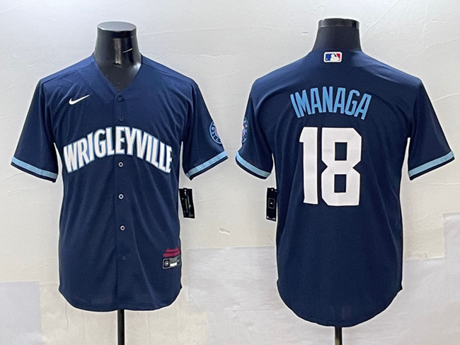 Men's Chicago Cubs #18 Shōta Imanaga Navy City Connect Stitched Baseball Jersey Men's Chicago Cubs #18 Shōta Imanaga Navy City Connect Stitched Baseball Jersey