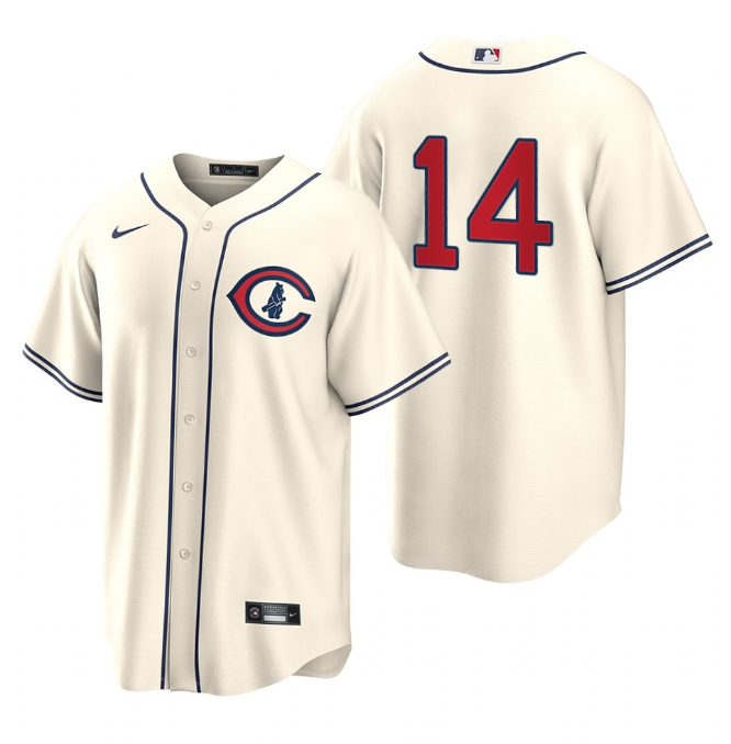 Men's Chicago Cubs #14 Ernie Banks 2022 Cream Field Of Dreams Cool Base Stitched Baseball Jersey Men's Chicago Cubs #14 Ernie Banks 2022 Cream Field Of Dreams Cool Base Stitched Baseball Jersey