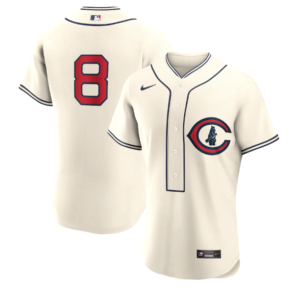 Men's Chicago Cubs #8 Ian Happ 2022 Cream Field Of Dreams Stitched Baseball Jersey Men's Chicago Cubs #8 Ian Happ 2022 Cream Field Of Dreams Stitched Baseball Jersey