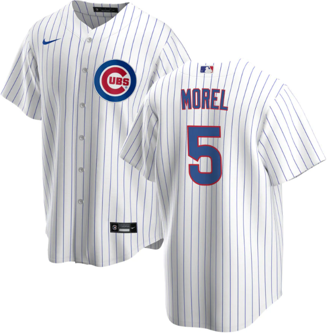Men's Chicago Cubs #5 Christopher Morel Chicago White Cool Base Stitched Baseball Jersey Men's Chicago Cubs #5 Christopher Morel Chicago White Cool Base Stitched Baseball Jersey