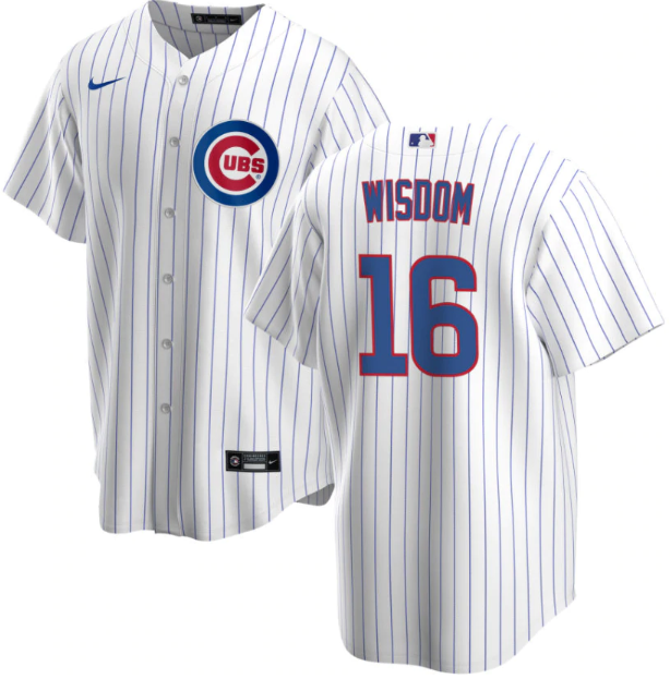 Men's Chicago Cubs #16 Patrick Wisdom White Cool Base Stitched Baseball Jersey Men's Chicago Cubs #16 Patrick Wisdom White Cool Base Stitched Baseball Jersey