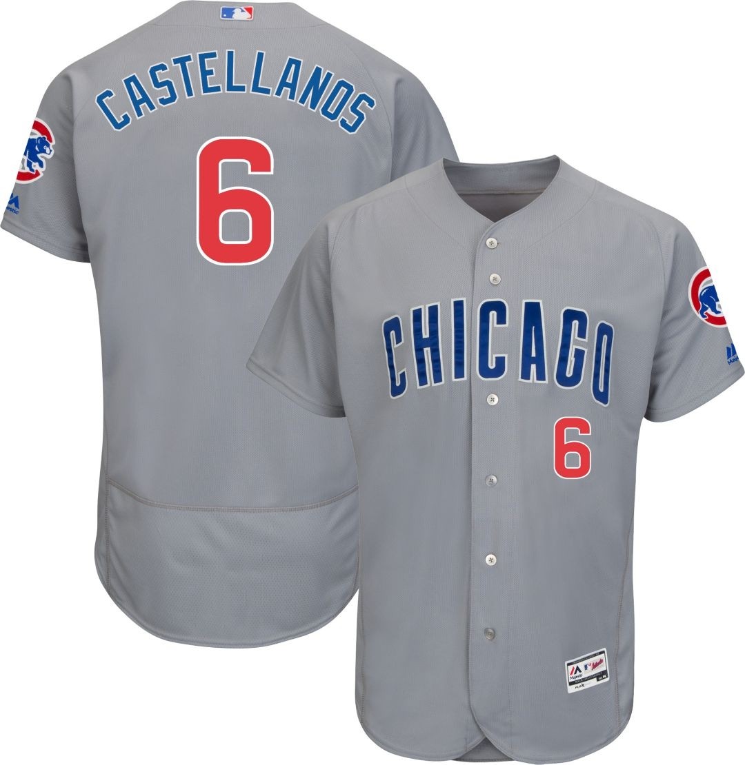 Cubs 6 Nick Castellanos Gray Flexbase Jersey Cubs 6 Nick Castellanos Gray Flexbase Jersey