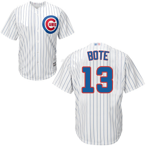 Cubs #13 David Bote White Strip New Cool Base Stitched Baseball Jersey Cubs #13 David Bote White Strip New Cool Base Stitched Baseball Jersey