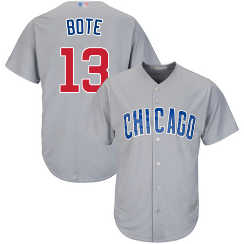 Cubs #13 David Bote Grey New Cool Base Stitched Baseball Jersey Cubs #13 David Bote Grey New Cool Base Stitched Baseball Jersey