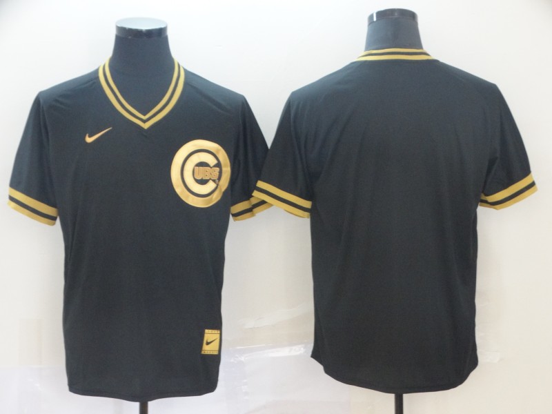 Cubs Blank Black Gold Nike Cooperstown Collection Legend V Neck Jersey Cubs Blank Black Gold Nike Cooperstown Collection Legend V Neck Jersey