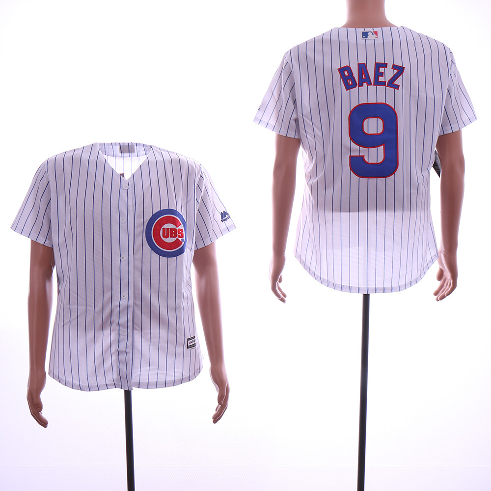 Cubs 9 Javiers Baez White Cool Base Jersey Cubs 9 Javiers Baez White Cool Base Jersey