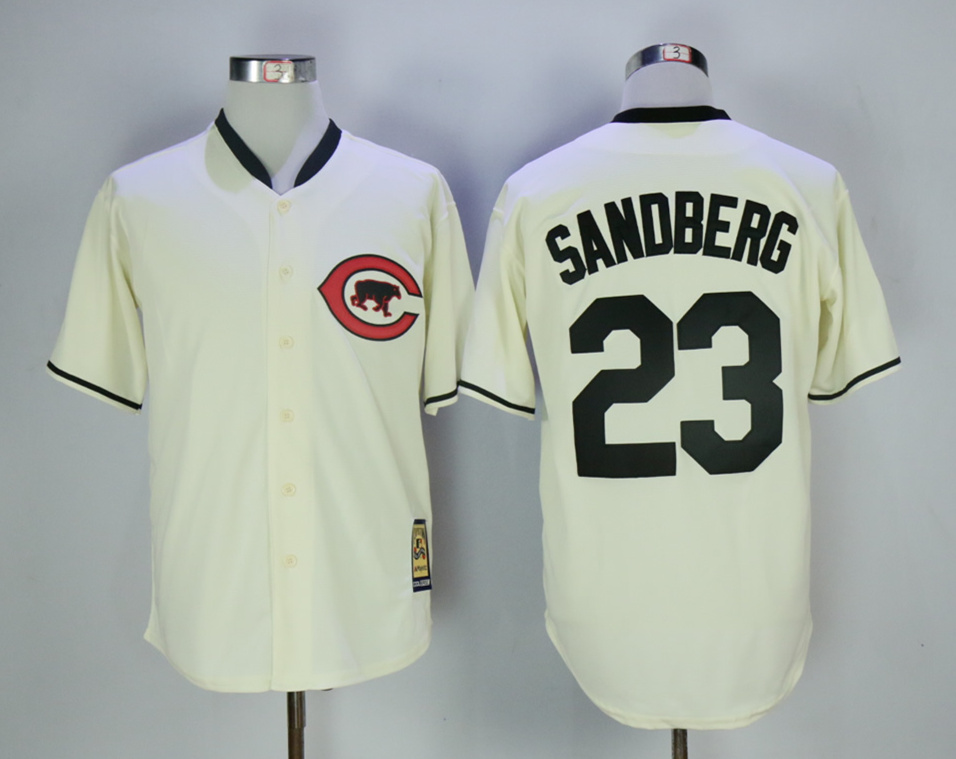 Cubs #23 Ryne Sandberg Cream Throwback Jersey Cubs #23 Ryne Sandberg Cream Throwback Jersey