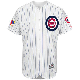 Chicago Cubs Majestic Fashion Stars & Stripes FlexBase Jersey - White Chicago Cubs Majestic Fashion Stars & Stripes FlexBase Jersey - White