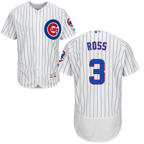 Cubs #3 David Ross White Flexbase Authentic Collection Stitched MLB Jersey Cubs #3 David Ross White Flexbase Authentic Collection Stitched MLB Jersey