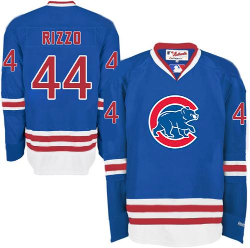 Cubs #44 Anthony Rizzo Blue Long Sleeve Stitched MLB Jersey Cubs #44 Anthony Rizzo Blue Long Sleeve Stitched MLB Jersey