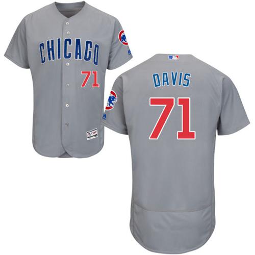 Cubs #71 Wade Davis Grey Flexbase Authentic Collection Road Stitched MLB Jersey Cubs #71 Wade Davis Grey Flexbase Authentic Collection Road Stitched MLB Jersey