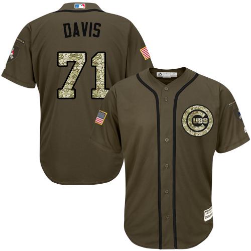 Cubs #71 Wade Davis Green Salute to Service Stitched MLB Jersey Cubs #71 Wade Davis Green Salute to Service Stitched MLB Jersey