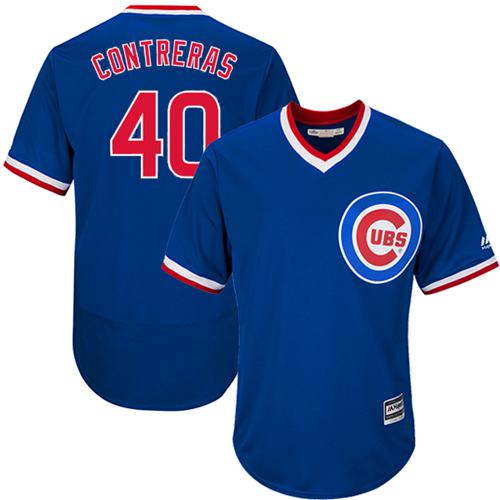 Cubs #40 Willson Contreras Blue Flexbase Authentic Collection Cooperstown Stitched MLB Jersey Cubs #40 Willson Contreras Blue Flexbase Authentic Collection Cooperstown Stitched MLB Jersey