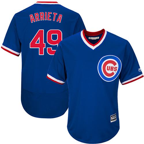 Cubs #49 Jake Arrieta Blue Flexbase Authentic Collection Cooperstown Stitched MLB Jersey Cubs #49 Jake Arrieta Blue Flexbase Authentic Collection Cooperstown Stitched MLB Jersey