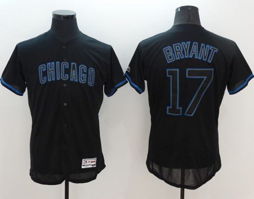 Cubs #17 Kris Bryant Black Fashion Flexbase Authentic Collection Stitched MLB Jersey Cubs #17 Kris Bryant Black Fashion Flexbase Authentic Collection Stitched MLB Jersey