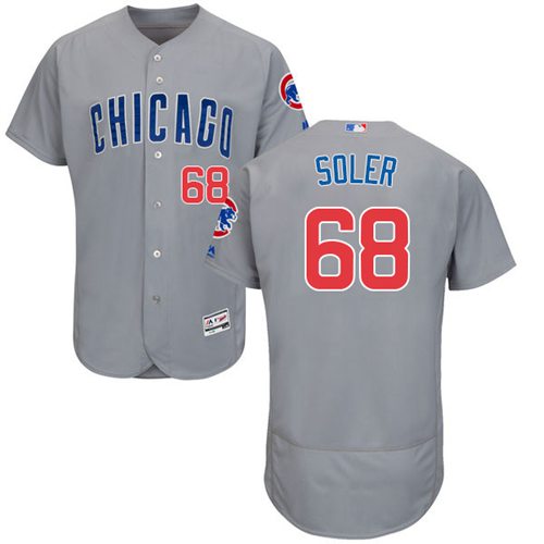 Cubs #68 Jorge Soler Grey Flexbase Authentic Collection Road Stitched MLB Jersey Cubs #68 Jorge Soler Grey Flexbase Authentic Collection Road Stitched MLB Jersey