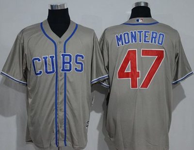 Cubs #47 Miguel Montero Grey New Cool Base Alternate Road Stitched MLB Jersey Cubs #47 Miguel Montero Grey New Cool Base Alternate Road Stitched MLB Jersey