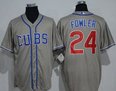 Cubs #24 Dexter Fowler Grey New Cool Base Alternate Road Stitched MLB Jersey Cubs #24 Dexter Fowler Grey New Cool Base Alternate Road Stitched MLB Jersey