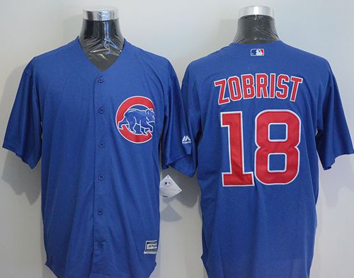 Cubs #18 Ben Zobrist Blue New Cool Base Stitched MLB Jersey Cubs #18 Ben Zobrist Blue New Cool Base Stitched MLB Jersey