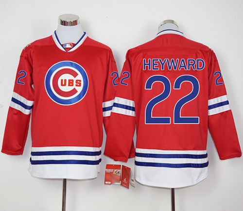Cubs #22 Jason Heyward Red Long Sleeve Stitched MLB Jersey Cubs #22 Jason Heyward Red Long Sleeve Stitched MLB Jersey