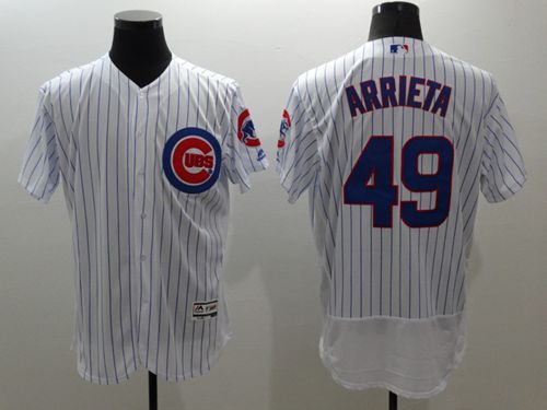 Cubs #49 Jake Arrieta White Flexbase Authentic Collection Stitched MLB Jersey Cubs #49 Jake Arrieta White Flexbase Authentic Collection Stitched MLB Jersey