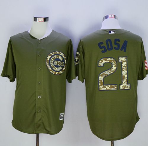 Cubs #21 Sammy Sosa Green Camo New Cool Base Stitched MLB Jersey Cubs #21 Sammy Sosa Green Camo New Cool Base Stitched MLB Jersey