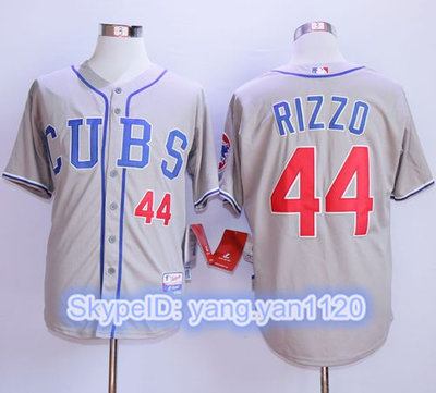 Cubs #44 Anthony Rizzo Grey Alternate Road Cool Base Stitched MLB Jersey Cubs #44 Anthony Rizzo Grey Alternate Road Cool Base Stitched MLB Jersey