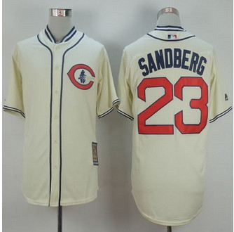Chicago Cubs #23 Ryne Sandberg Cream 1929 Turn Back The Clock Stitched Baseball Jersey Chicago Cubs #23 Ryne Sandberg Cream 1929 Turn Back The Clock Stitched Baseball Jersey