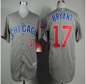 Chicago Cubs #17 Kris Bryant Grey Road Cool Base Stitched Baseball Jersey Chicago Cubs #17 Kris Bryant Grey Road Cool Base Stitched Baseball Jersey